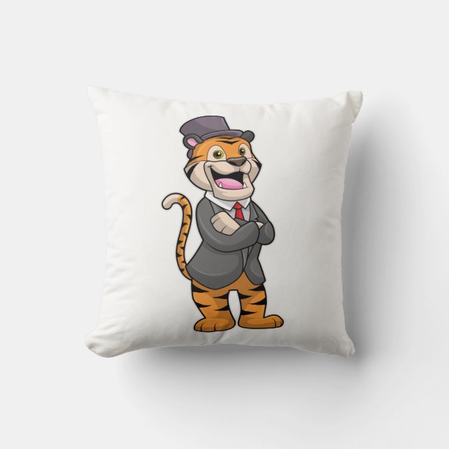 Coussin Tiger comme chambre avec veste et Casquette (Recto)