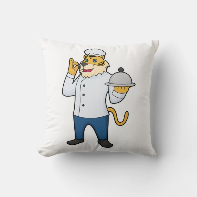 Coussin Tiger Cook Chef hat Platter (Recto)