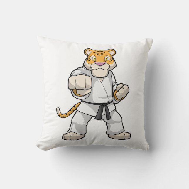 Coussin Tiger dans les arts martiaux Karate (Recto)