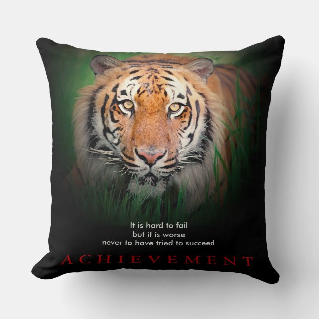Coussin Tiger Motivation Réussite (Recto)