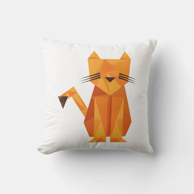 Coussin Tiger Oragami (Recto)