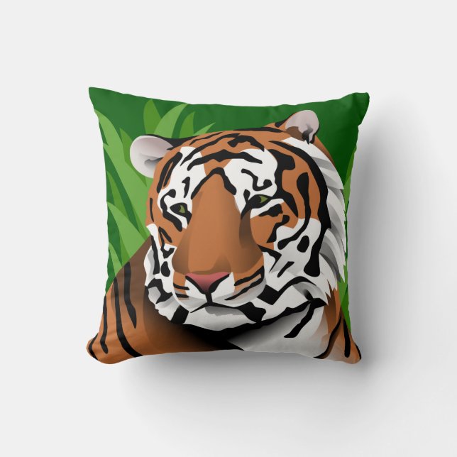 Coussin Tiger Portrait (Recto)