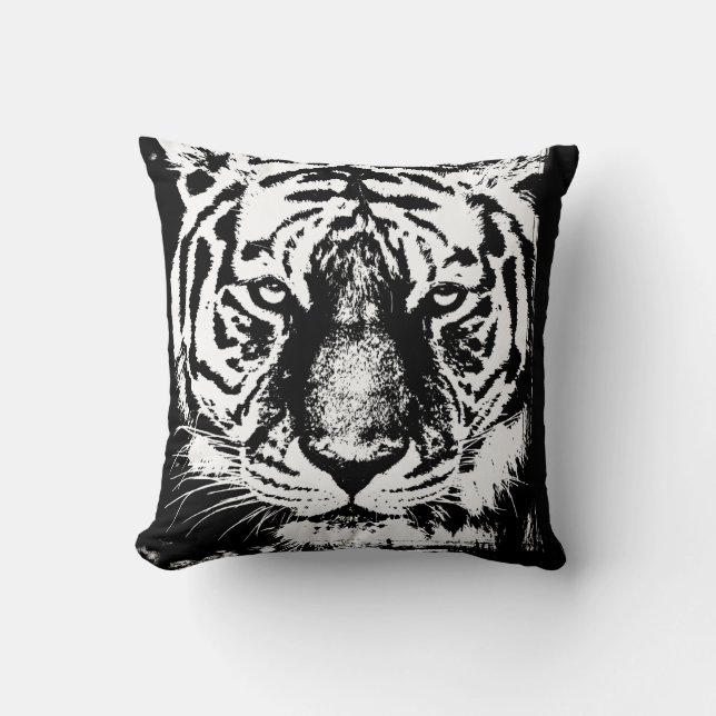 Coussin Tiger Tiger Head Modèle moderne tendance et élégan (Recto)