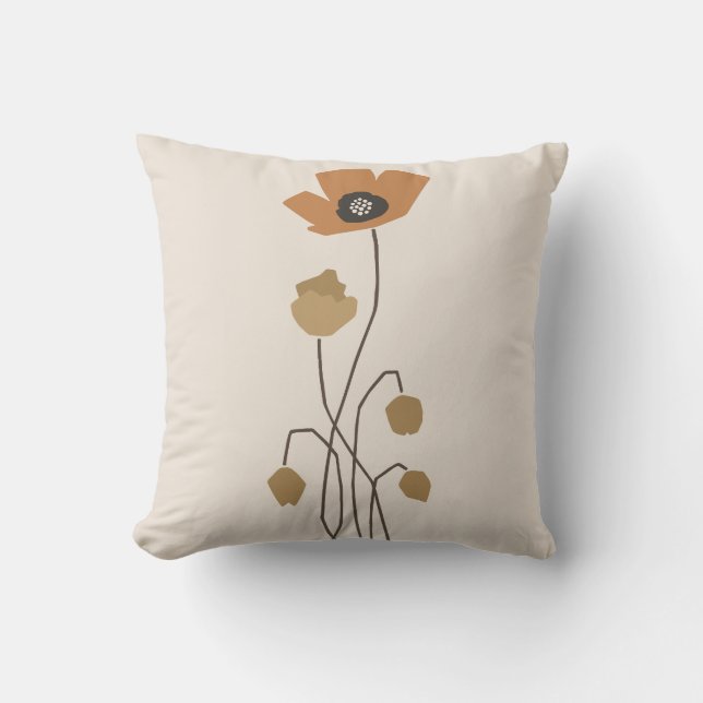 Coussin Tiges & Silence Champs Automnaux Assourdis (Recto)