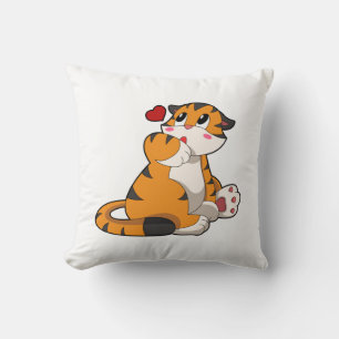 Coussin Tigre avec coeur