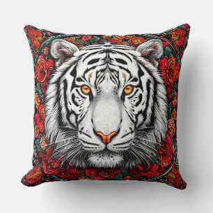 Coussin Tigre blanc