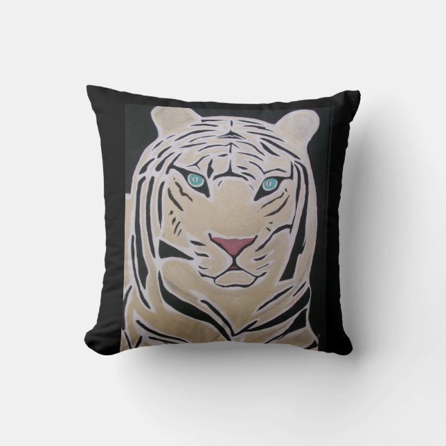 COUSSIN TIGRE BLANC LAIT PILLOW- (Recto)
