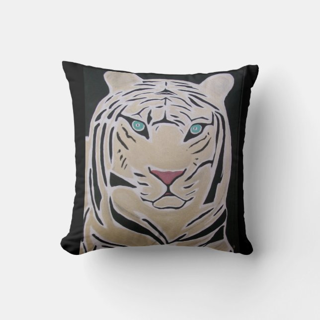 COUSSIN TIGRE BLANC LAIT PILLOW- (Recto)