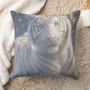 Coussin Tigre Blanc Serein