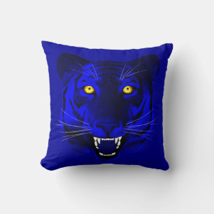 Coussin Tigre bleu
