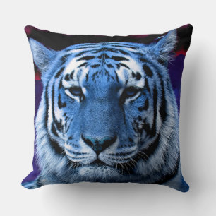 Coussin Tigre bleu