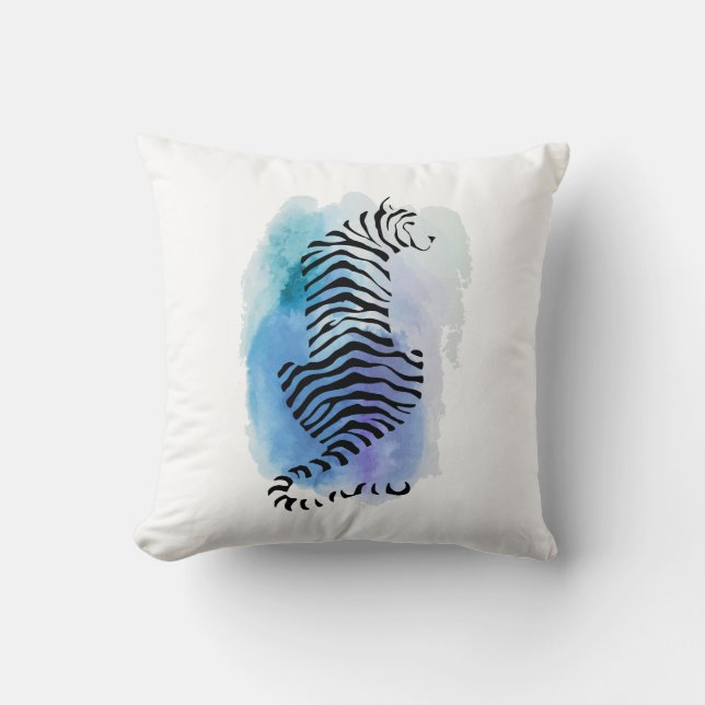 Coussin Tigre coloré (Recto)