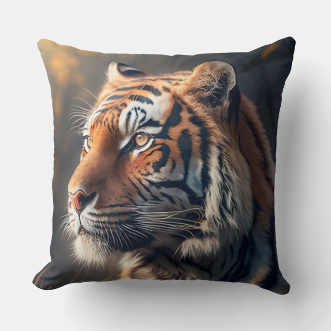 Coussin Tigre dans la nature Jetez l'oreiller 20" x 20" (Recto)