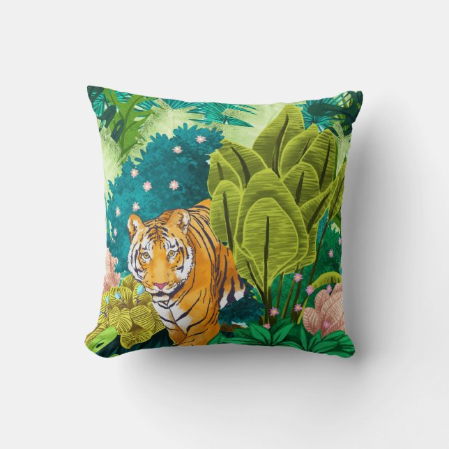 Coussin Tigre de la Jungle (Recto)