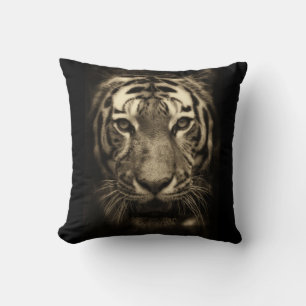 Coussin Tigre en Sepia Tones