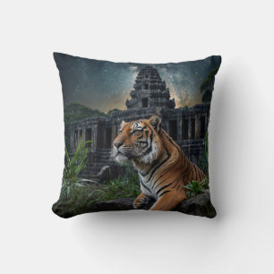 Coussin Tigre et Temple
