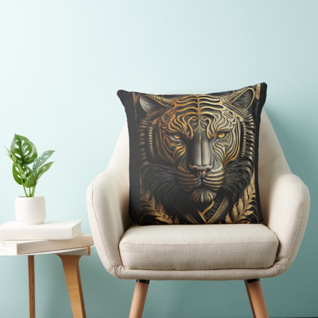 Coussin Tigre métallique (Chaise)