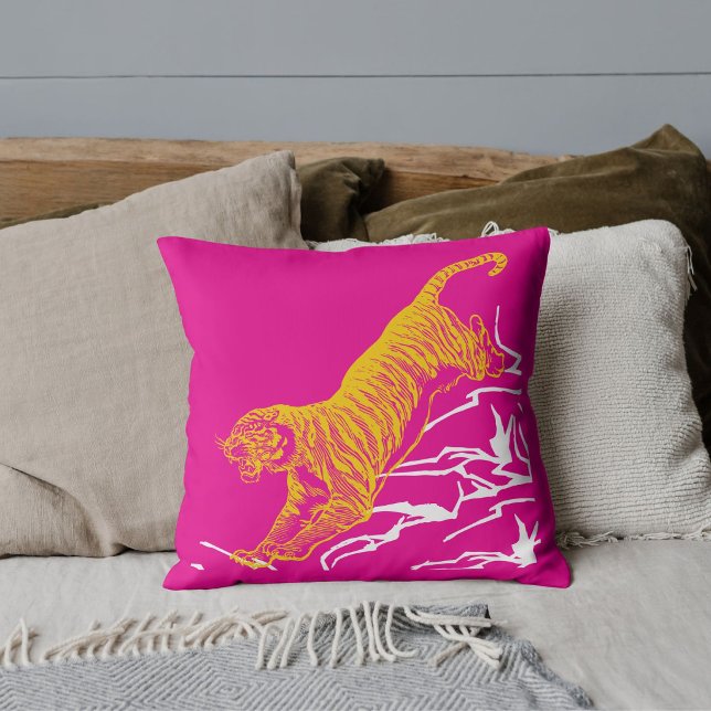 Coussin Tigre personnalisé impression safari faune chat  (Créateur téléchargé)