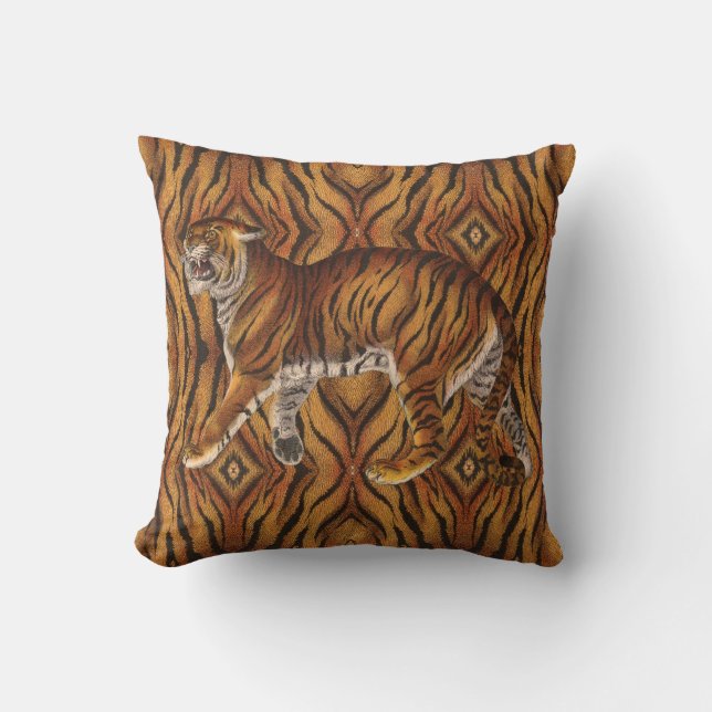 Coussin Tigre victorien (Recto)