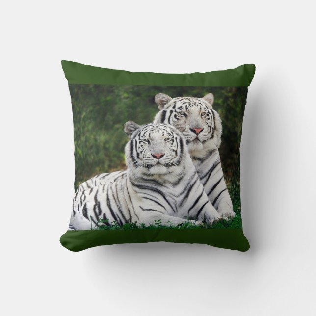 Coussin Tigres blancs (Recto)