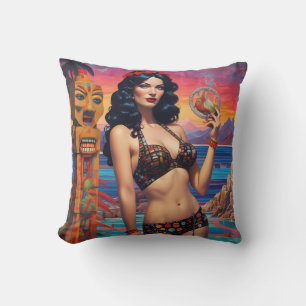 Coussin Tiki Dream Beach Daydream - Ken Gage Art