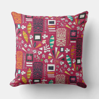 Coussin tiki rose