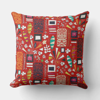 Coussin tiki rouge