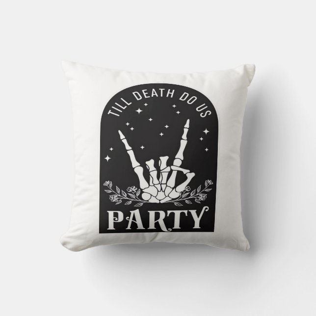 Coussin Till Do Death Us Party Bachelorette Halloween Bach (Recto)