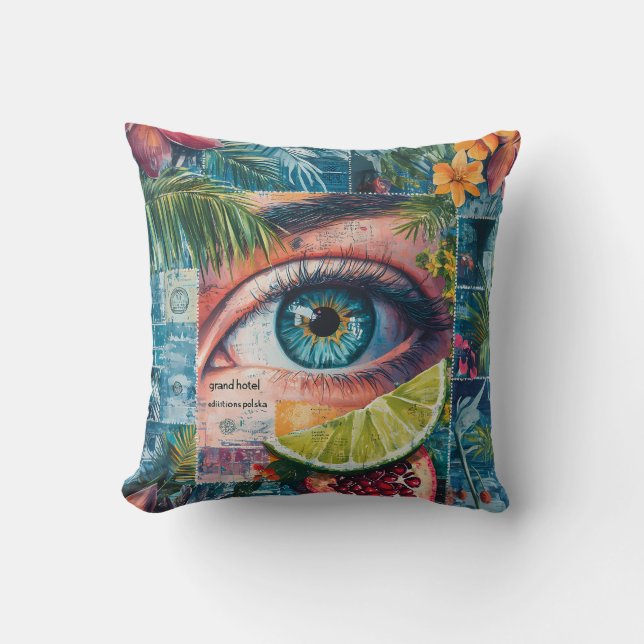 Coussin Timbres colorées Coller Jeu d'oreiller (Recto)