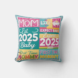 Coussin Time Mommyhood : Maman Est. 2025 Keepsar