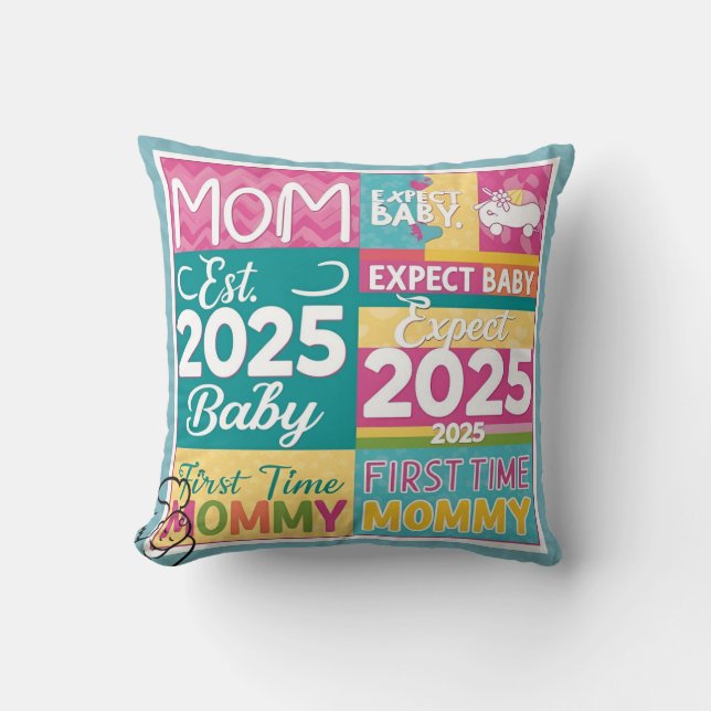 Coussin Time Mommyhood : Maman Est. 2025 Keepsar (Recto)