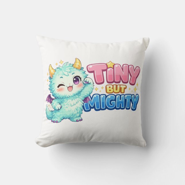 Coussin Tiny But Mighty Dragon (Recto)