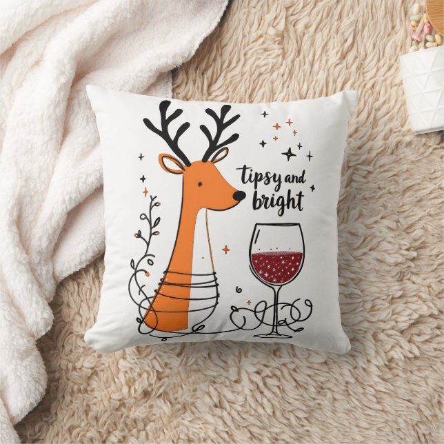 Coussin Tipsy and Bright Reindeer  (Couverture)