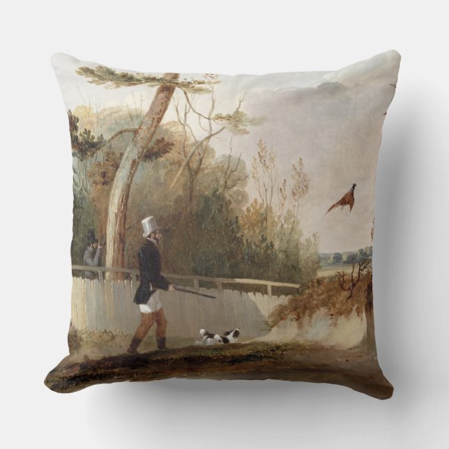 Coussin Tir de faisan (huile sur la toile) (Recto)