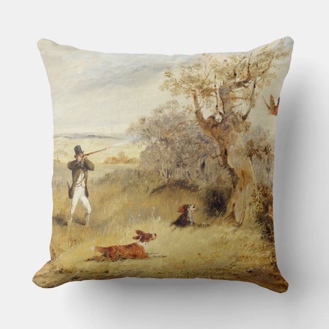 Coussin Tir de faisan (huile sur la toile) 2 (Recto)