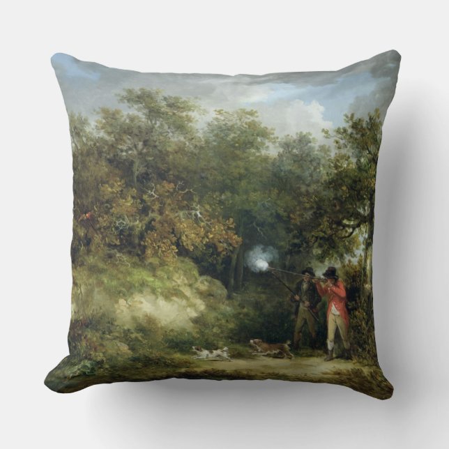 Coussin Tir de faisan (huile sur la toile) 3 (Recto)