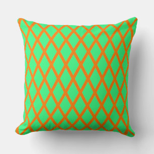 Coussin Tissage de fils orange
