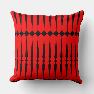 Coussin Tissu à motifs diamants rouges Nouveauté