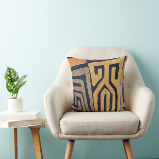 Coussin Tissu africain contemporain en boue imprimé oreill