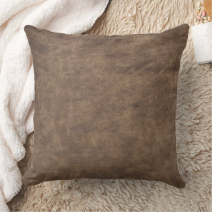 Coussin Tissu bleu cuir Tartan Crocodile peau