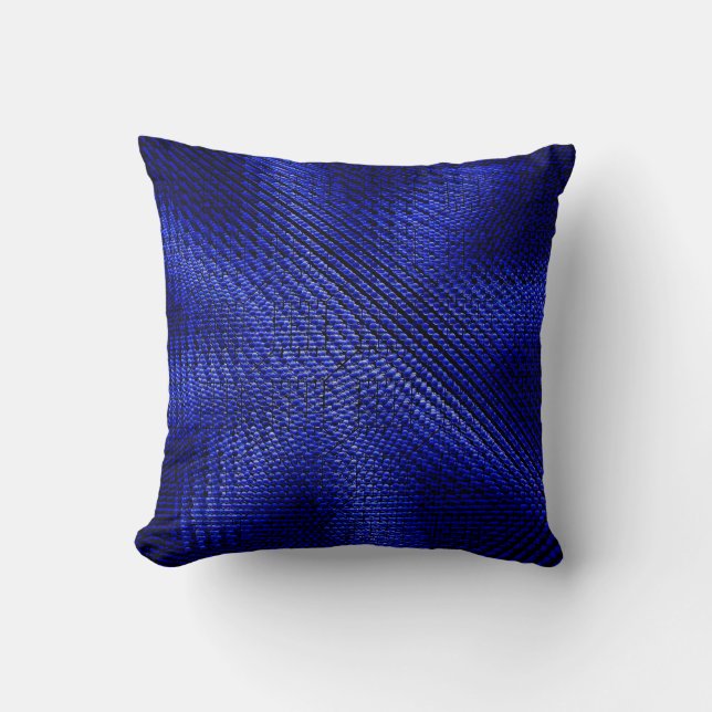 Coussin Tissu bleu et noir (Recto)