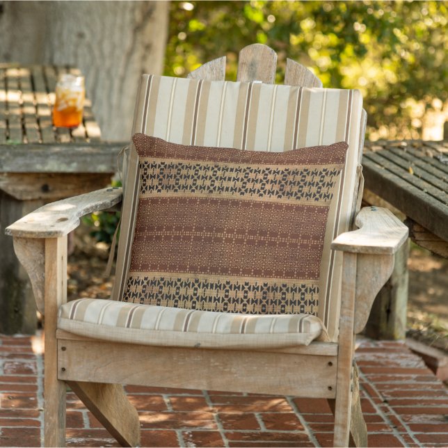 Coussin Tissu Brown Tribal Riche (Chaise)