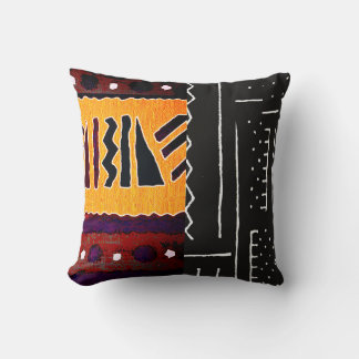 Coussin Tissu de boue africain contemporain