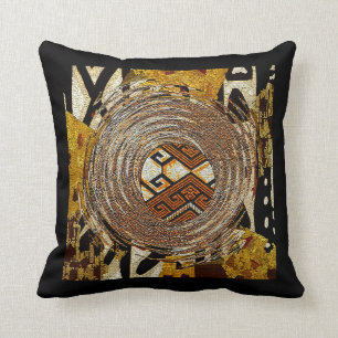 Coussin Tissu de boue tribal africain Imprimer