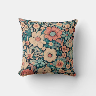 Coussin Tissu de fleurs bohème