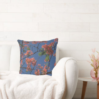 Coussin Tissu Floral, Bleu