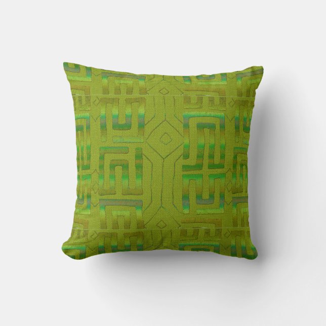 Coussin Tissu Kuba géométrique (Recto)