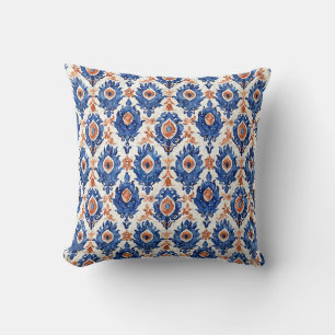 Coussin Tissu Motif Ikat
