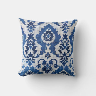 Coussin Tissu Motif Ikat
