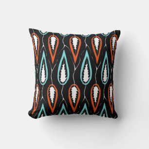 Coussin Tissu rétro : texture florale transparente